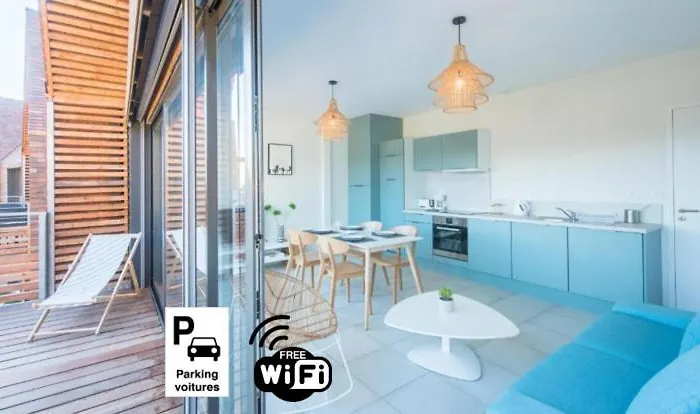 Sweet Home Balcon Terrasse Parking Prive Et Linge Compris